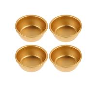 Korean Wine Bowl Rice Wine Bowl for Serving Golden Round Tableware 12.50X4.40X4.40CM Temperature Retention 4Pcs