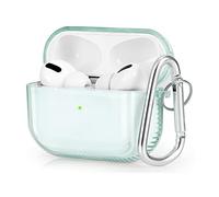 KOREDA Funda protectora compatible con AirPods Pro, funda protectora suave, transparente, a prueba de golpes, con llavero, para Apple Airpods Pro funda de carga 3RD Gen