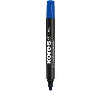 Kores 30211530 - Pack de 12 rotuladores permanentes con punta cónica, color azul