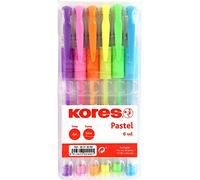 Kores. 30212099. Pack de 6 bolígrafos de Tinta Gel Pastel, bg4, Punta 1mm, Colores Surtidos.