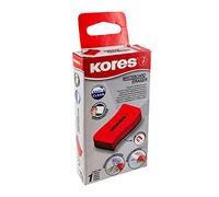 Kores - Borrador magnético de pizarra blanca, borrado en seco, peso ligero, color rojo (100 x 70 x 20 mm)