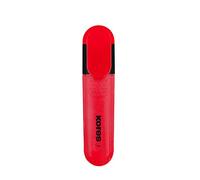 Kores Bright Liner - Rotulador marcador (punta biselada, caja de 10 unidades), color rojo