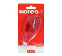 Kores | Cinta Correctora Blanca para Escritura | 5mmx8m | Aplicación Lateral | Secado Instantáneo