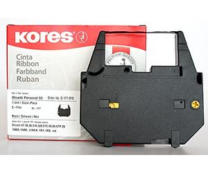 Kores Farbband, Gruppe 177C, olivetti ET 55, Carbon, schwarz