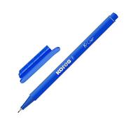 Kores K-Liner - Rotuladores fineliners azules - 0.4 mm - Rotuladores para colorear, bolígrafos de arte, suministros de diario, artículos esenciales universitarios, suministros escolares - Paquete de