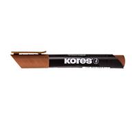 Kores K-Marker - Rotulador permanente XP2, punta biselada, color marrón (paquete de 12)