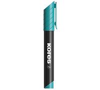 Kores K-Marker - Rotulador permanente XP2, punta biselada, color turquesa (paquete de 12)
