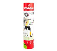 Kores - Kolores Twist & Turn - 12 lápices de colores y 1 grafitos para niños y adultos con mina suave y forma triangular, FSC ecológico, juego de 12 colores surtidos, lápiz de grafito y sacapuntas