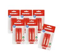 Kores - Pack 24 Pegamentos Barra Escolar 8g, Apto para Uso Escolar, Infantil y Profesional, Sin Disolventes, No Tóxico, Fácil de Lavar, Ideal para Iniciarse en Manualidades Papel, Cartulina y Cartón