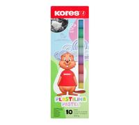 Kores - Plastilina Pastel: Plastilina para modelar para niños, suave y fácil de moldear, lavable y no tóxico, juego de 10 colores pastel, blanco y negro x 20 g