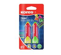 Kores RG40523 Trino - Goma de borrar triangular (2 unidades), colores neón
