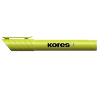Kores - Rotulador amarillo High Liner Plus, fluorescente, tinta a base de agua, con forma ergonómica, suministros de papelería, suministros de oficina, paquete de 12