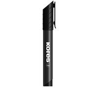 Kores - Rotulador permanente (punta de redonda, 3 mm, 12 unidades), color negro