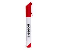 Kores Rotulador rojo para pizarra blanca, K-Marker XW1, punta redonda con tinta de bajo olor, rotuladores de borrado en seco, suministros escolares, suministros de oficina, paquete de 1