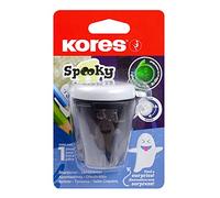 Kores Sacapuntas Doble Fantasma, para Lápices Estándar y Jumbo, Brilla en Oscuridad, Cuchillas Acero Alto Rendimiento