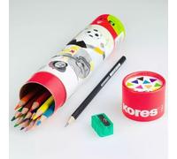 Kores: Set de lápices de colores triangulares Kolores Twist & Turn con sacapuntas - 12+1 piezas