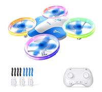 Korffe Mini Dron Para Niños De 6, 7, 8, 9 Y 10 Años, Avión Teledirigido De Juguete Para Niños Y Principiantes Con Luces Led, Ideal Para Interiores Y Exteriores, Ideal Como Regalo Para Niños Y Niñas