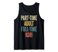 KORI Personalized Retro Girls Part-Time KORI Name Camiseta sin Mangas