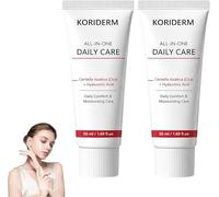 Koriderm Time Reverse Cream All-in-One, crema hidratante Centella con ácido hialurónico, cuidado diario ligero para todo tipo de pieles, 50 ml (2 unidades)
