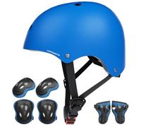 KORIMEFA Casco Infantil Equipo de Protección Patinete Patinaje con Casco Adjustable Rodilleras Coderas para Bicicleta Monopatín y Deportes Extremoscon de 3 a 13 años