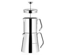 Korkmaz Juego de tetera turca Aqua A225, acero inoxidable 18/10, doble prensa francesa, con asas de metal, tetera estilo Samovar con 30 oz (900 ml) y 50 oz (1500 ml)