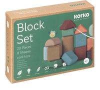 Korko Set De 20 Bloques De Construcción En Corcho