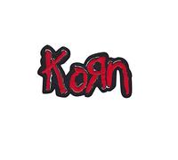 Korn Metalband Red Font parche patch bordado con logotipo para planchar de hierro en apliques