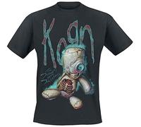 Korn New Doll Unisex Camiseta Negro M 100% algodón Vorne Bedruckt, Hinten Bedruckt Regular