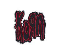 Korn Red Silver Metalband parche patch bordado con logotipo para planchar de hierro en apliques