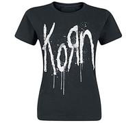 Korn Still A Freak Mujer Camiseta Negro M 100% algodón Vorne Bedruckt, Hinten Bedruckt Regular