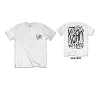 Korn - T-Shirt # M Unisex White # Scratched Type