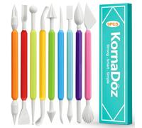 KornaDoz Kit de 9 herramientas de escultura de arcilla de doble cabeza, versátil para tallado de cerámica, cerámica y arcilla de modelado, proyectos de manualidades para niños y adultos, varios