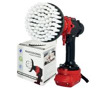 Kornely™ Cepillo Premium para Taladro, Extra Suave, Blanco,13cm. Limpiador Profesional de Alta Potencia. No Raya las Superficies. Adecuado para Alfombras, Cuero, Tapicería, Muebles y Interior de Autos