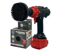 Kornely™Cepillo Premium para Taladro, Ultra Rígido, Negro,10cm. Limpiador Profesional de Alta Potencia. No Raya las Superficies.Adecuado para Limpiar Parrillas,Piedras,Ladrillos, Baldosas y Exteriores