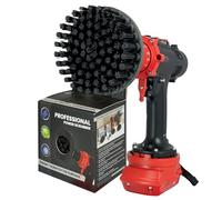 Kornely™Cepillo Premium para Taladro, Ultra Rígido, Negro,13cm. Limpiador Profesional de Alta Potencia. No Raya las Superficies.Adecuado para Limpiar Parrillas,Piedras,Ladrillos, Baldosas y Exteriores