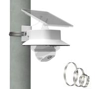 Koroao Soporte de montaje de poste + cubierta de sombra de lluvia para cámara eufy Security SoloCam E30/eufy Security 4G LTE Cam S330 (1 paquete, blanco)