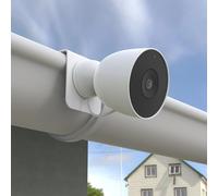 Koroao Soporte de montaje en canalón compatible con Google Nest Cam para exteriores con cable de 2ª generación (blanco)