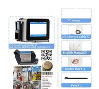 KOROBIE con Cartucho: Pistola de impresión 12,7 mm, código QR, Lote, Etiqueta Fecha caducidad, Impresora térmica inyección Tinta portátil Mini Mano para Uso Industrial(NO Handle 2)