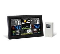 KOROBIE Estación meteorológica, Estación Meteorológica Inalámbrica E0160, termómetro, higrómetro, medidor de Temperatura, pronóstico con función de Tiempo de Control de Radio para el hogar