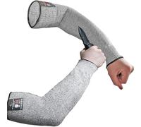 KOROBIE Guantes de corte, Manga protectora reutilizable de nivel 5 HPPE resistente a cortes y perforaciones for el brazo, for trabajos deportes(35cm)