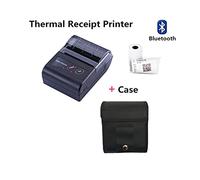 KOROBIE Impresora de inyección de Tinta portátil Mini Impresora de Recibos inalámbricos de Impresora portátil sin Tinta 58mm USB BT para código Fecha Logotipo Etiqueta(Add Case)