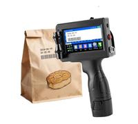 KOROBIE Impresora portátil Impresora de inyección Tinta 12,7mm/25,4mm, número Lote, Logotipo, Fecha, código Barras QR, máquina codificación Etiquetas Imagen para Uso Industrial