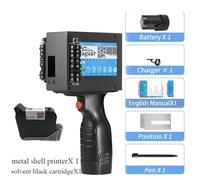 KOROBIE Impresora térmica de inyección Tinta portátil Mano con código Lote Barra 25,4 mm, número Fecha Variable, Logotipo y Etiqueta caducidad para Uso Industrial(Groen)