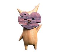 Korogu Family Wooden Grain Crafts Decoration New Funny Expression Resi