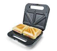 Korona 47019 Sandwichera XXL, 750 W, revestimiento antiadherente, almacenamiento que ahorra espacio, adecuado para rebanadas de sándwich americanas, fácil limpieza