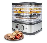 Korona 57011 Deshidratador con forma de barra de cereales, 5 niveles, seca frutas, carne, pescado, hierbas, temporizador de 8 a 72 horas, molde de silicona para barras de cereales, sin BPA, pantalla