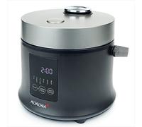Korona 58011 Arrocera digital y vaporera con función de mantener el calor, olla extraíble, pantalla LED con botones táctiles, temporizador de 24 horas, incluye taza medidora y cuchara de arroz