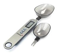 Korona 79500 - Báscula de cuchara EVA, 2 cucharas de pesaje extraíbles, capacidad de carga de 500 g, división en incrementos de 0,1 g, con escala adicional para ml, función de pesaje de tara, batería