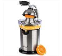 Korona Exprimidor de cítricos 27050, carcasa de acero inoxidable de alta calidad, brazo ergonómico, fácil de usar, 130 W, boquilla con práctico antigoteo