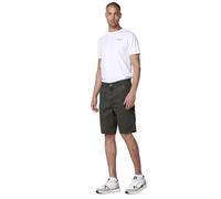 Koroshi Bermuda Carpenter de Algodón Canvas Efecto Lavado para Hombre - Relaxed Fit, de Color Verde/Green, Talla 34